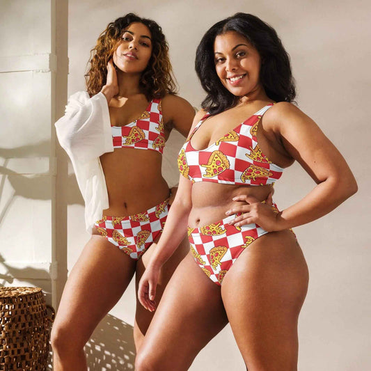 Pizza Bikini Swimsuit Set | High Waisted/String