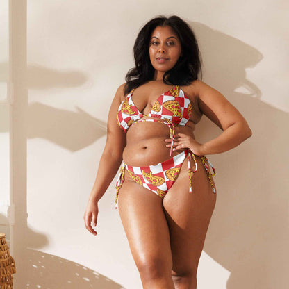 Pizza Bikini Swimsuit Set | High Waisted/String