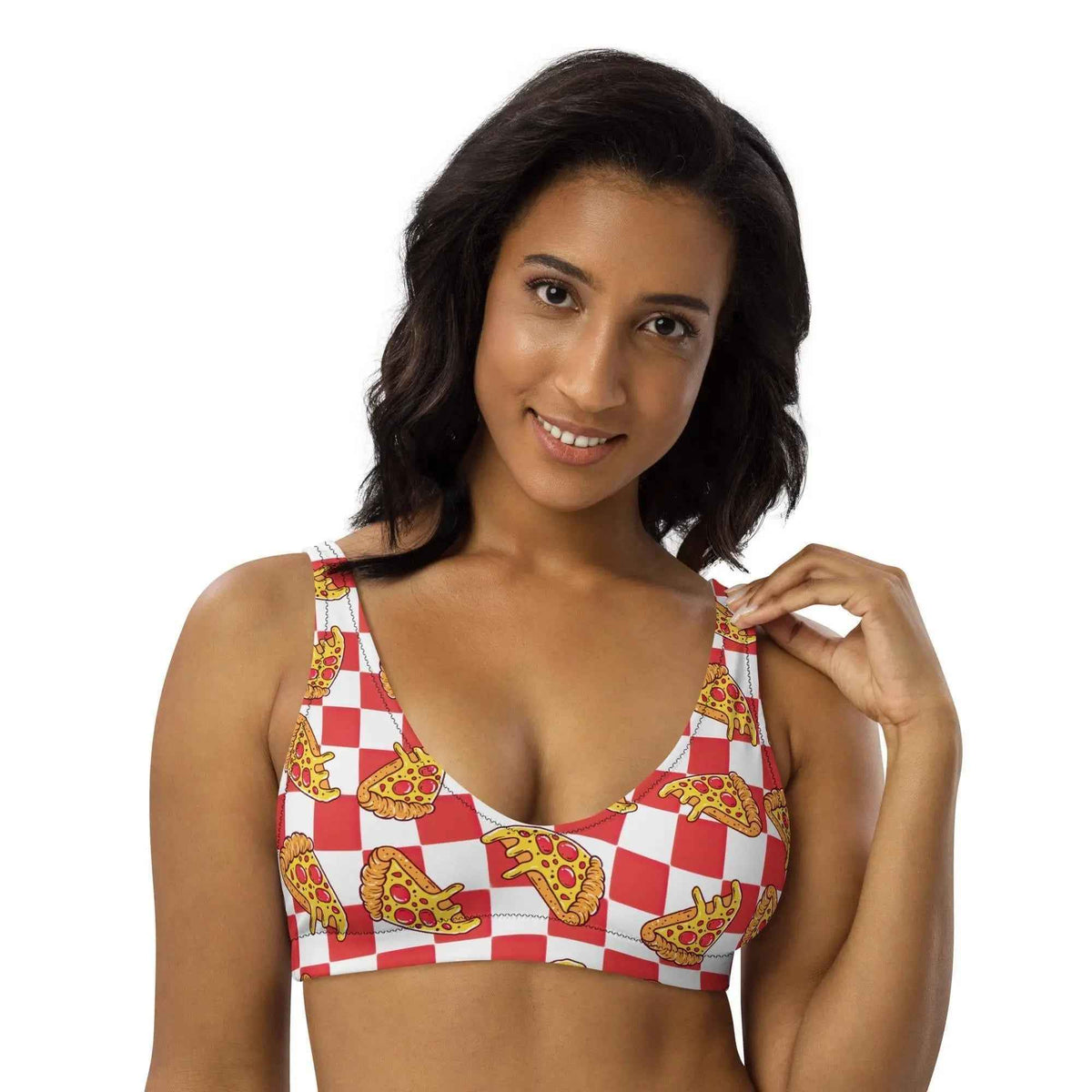 Pizza Bikini Swimsuit Top | Sport/String