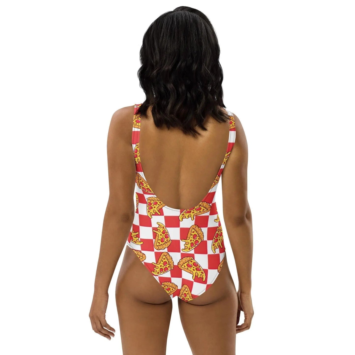 Pizza Swimsuit Modest One Piece Festival Rave Fit | UPF 50+ 4 - Way Stretch XS–3XL - Aphantastic Designs