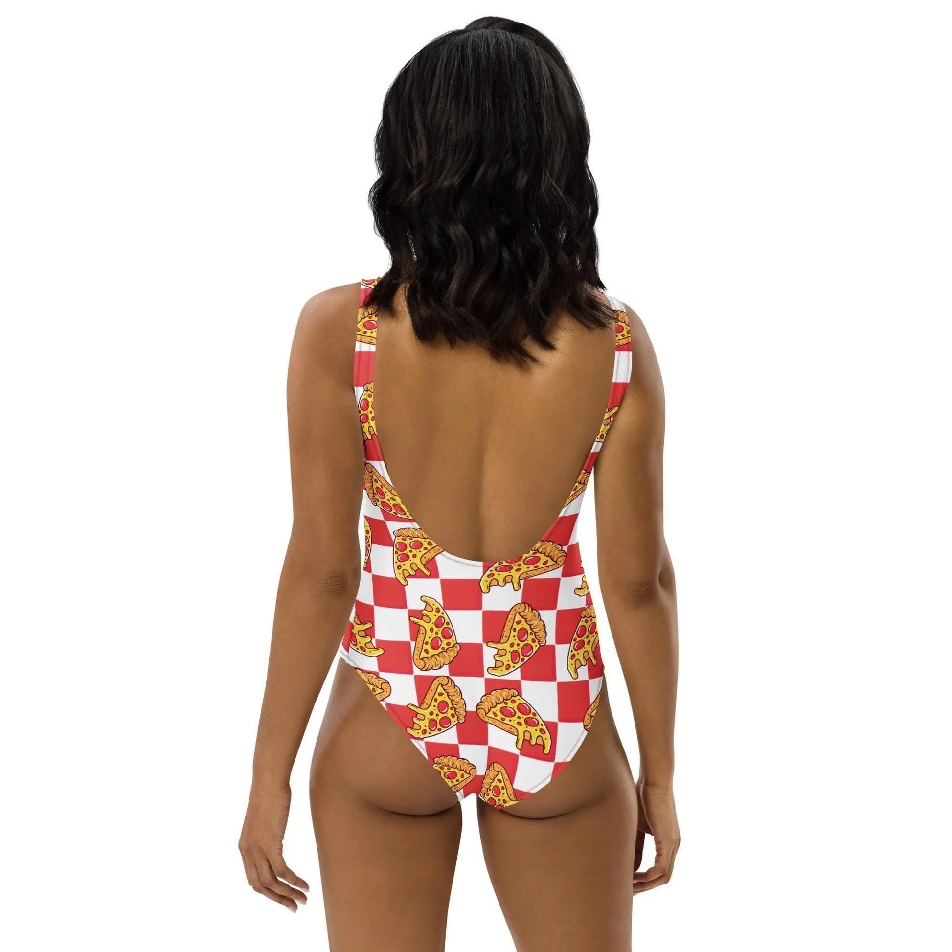 Pizza Swimsuit Modest One Piece Festival Rave Fit | UPF 50+ 4 - Way Stretch XS–3XL - Aphantastic Designs