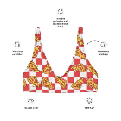 Pizza Bikini Swimsuit Top | Sport/String