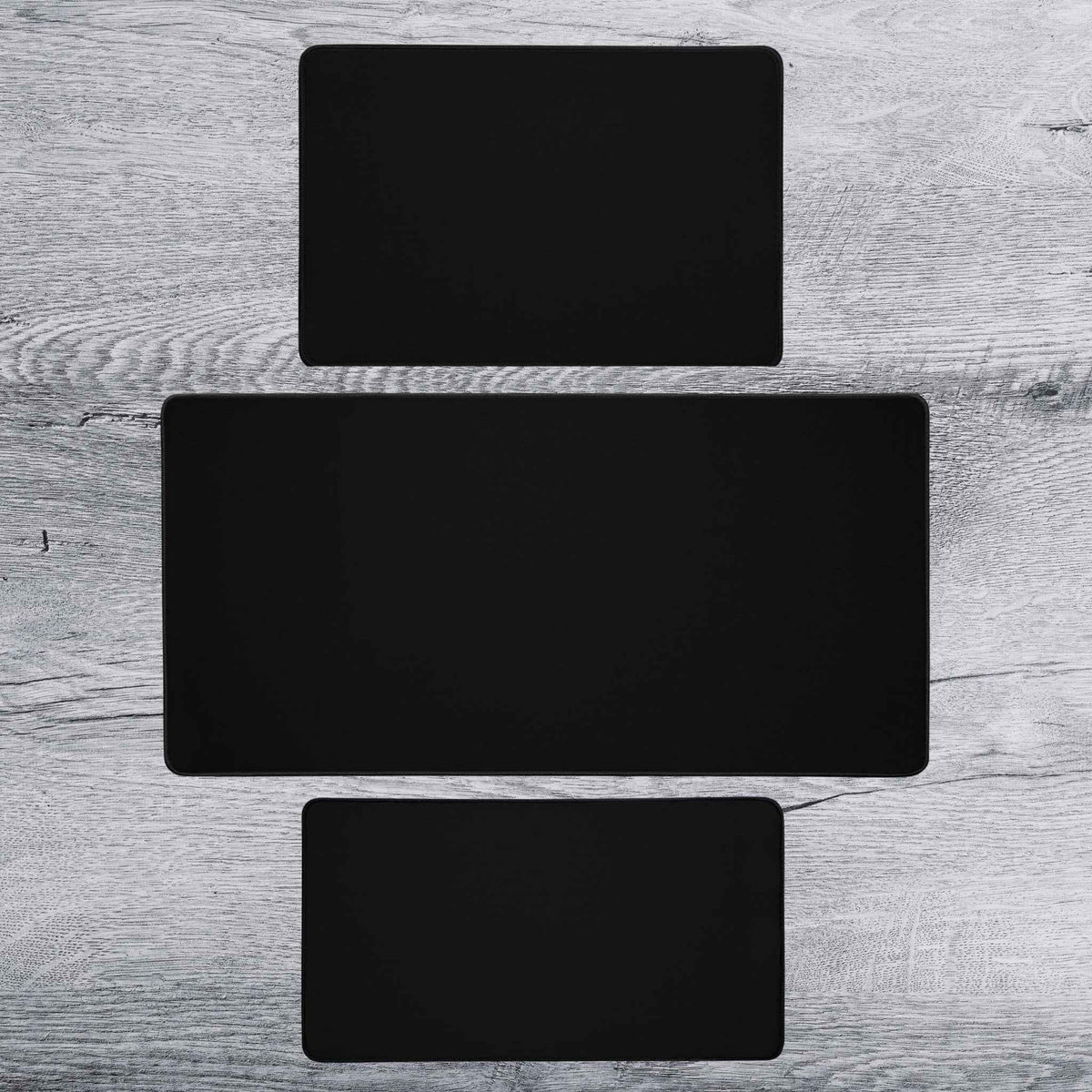 Plain Solid Black Play Mat Gaming Mouse Pad Deskmat | 4 SIZES