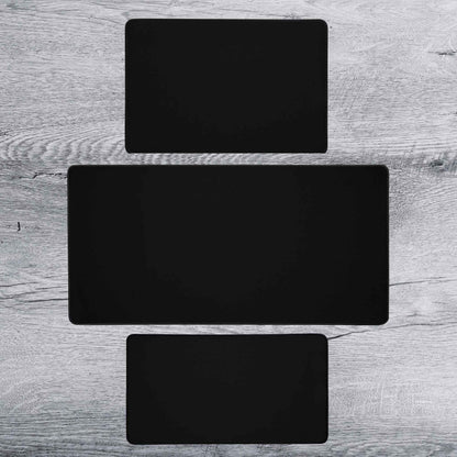 Plain Solid Black Play Mat Gaming Mouse Pad Deskmat | 4 SIZES