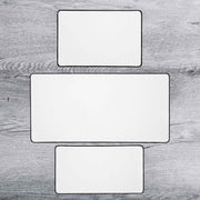 Plain Solid White Play Mat Gaming Mouse Pad Deskmat | 4 SIZES