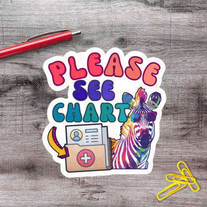 Please See Chart Vinyl Sticker