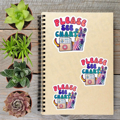 Please See Chart Vinyl Sticker