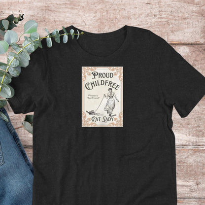 Proud Childfree Cat Lady T-Shirt - Aphantastic Designs