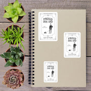 a spiral notebook with three labels on it, each depicting a different potted plant, and a small booklet with a similar design.