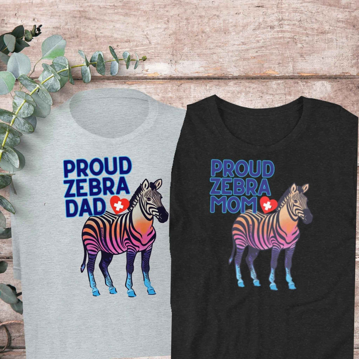 Proud Zebra Mom Dad T-Shirt