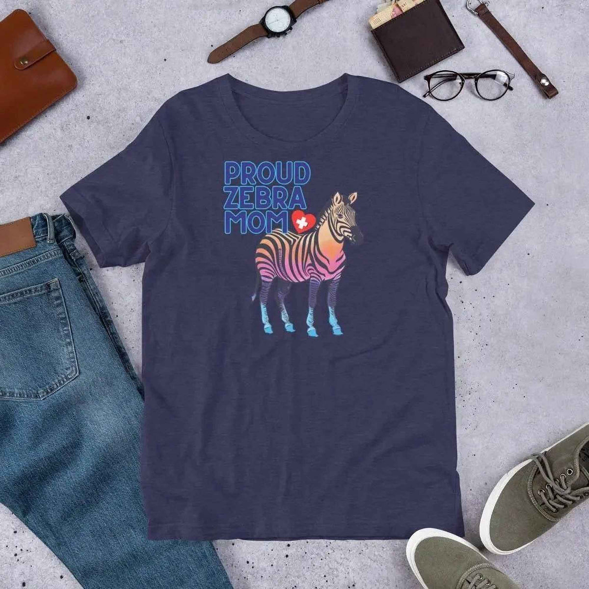 Proud Zebra Mom Dad T-Shirt