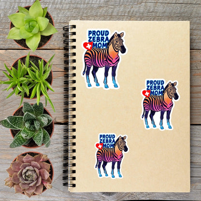 2-6 Inch Proud Zebra Mom Special Needs Chronic Illness Disability Vinyl Sticker Aphantastic Designs