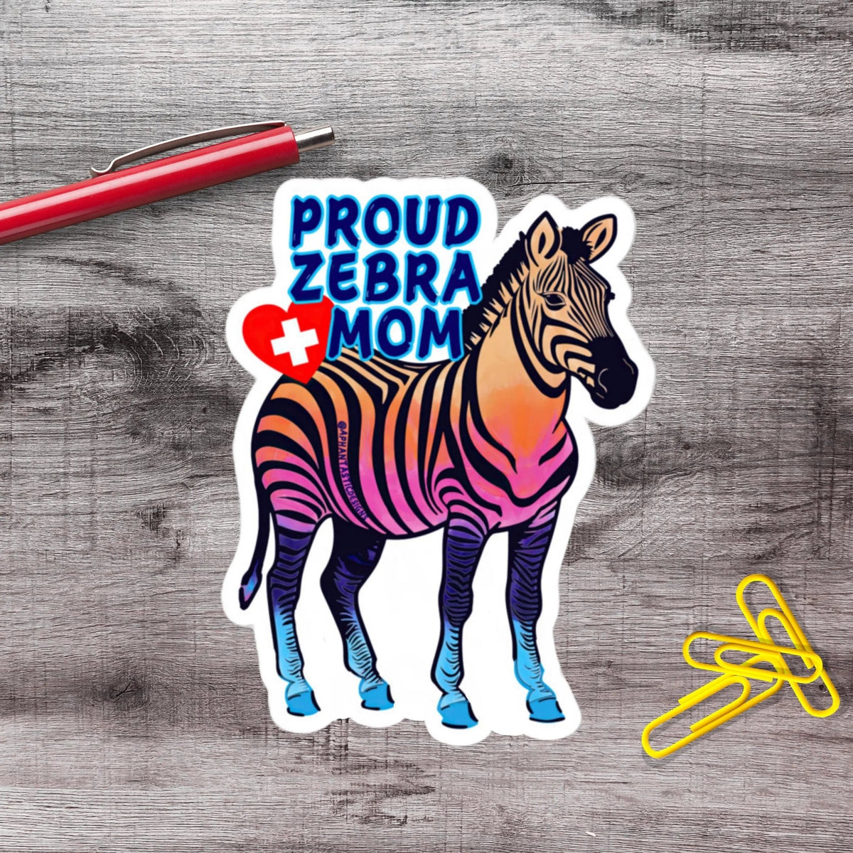 2-6 Inch Proud Zebra Mom Special Needs Chronic Illness Disability Vinyl Sticker Aphantastic Designs