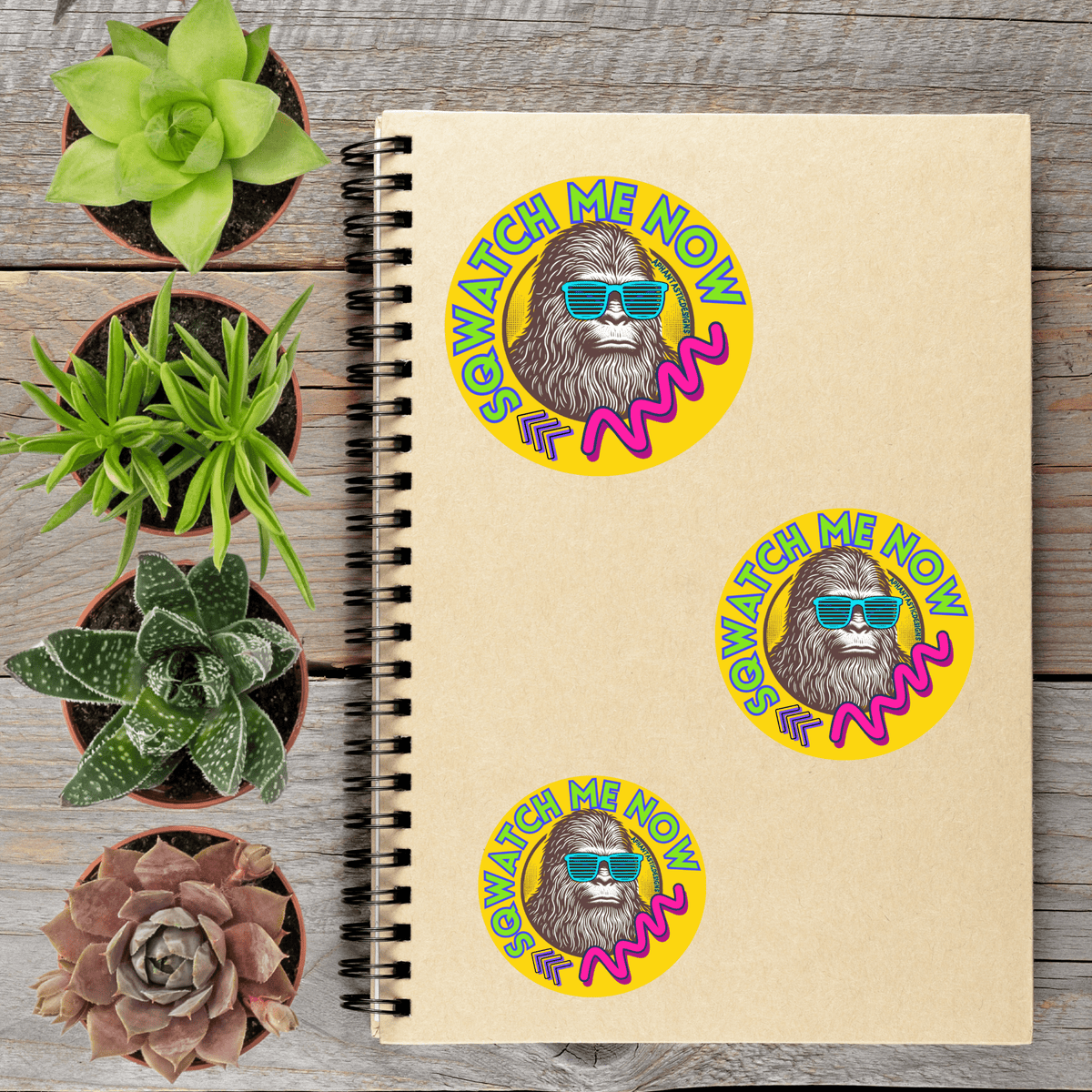 Rad Bigfoot PNW Sasquatch Vinyl Sticker - Aphantastic Designs