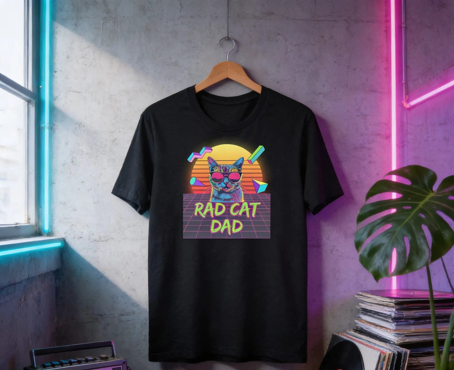 Rad Cat Dad T-Shirt - Aphantastic Designs