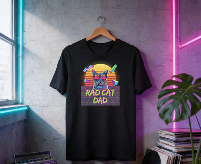 Rad Cat Dad T-Shirt - Aphantastic Designs