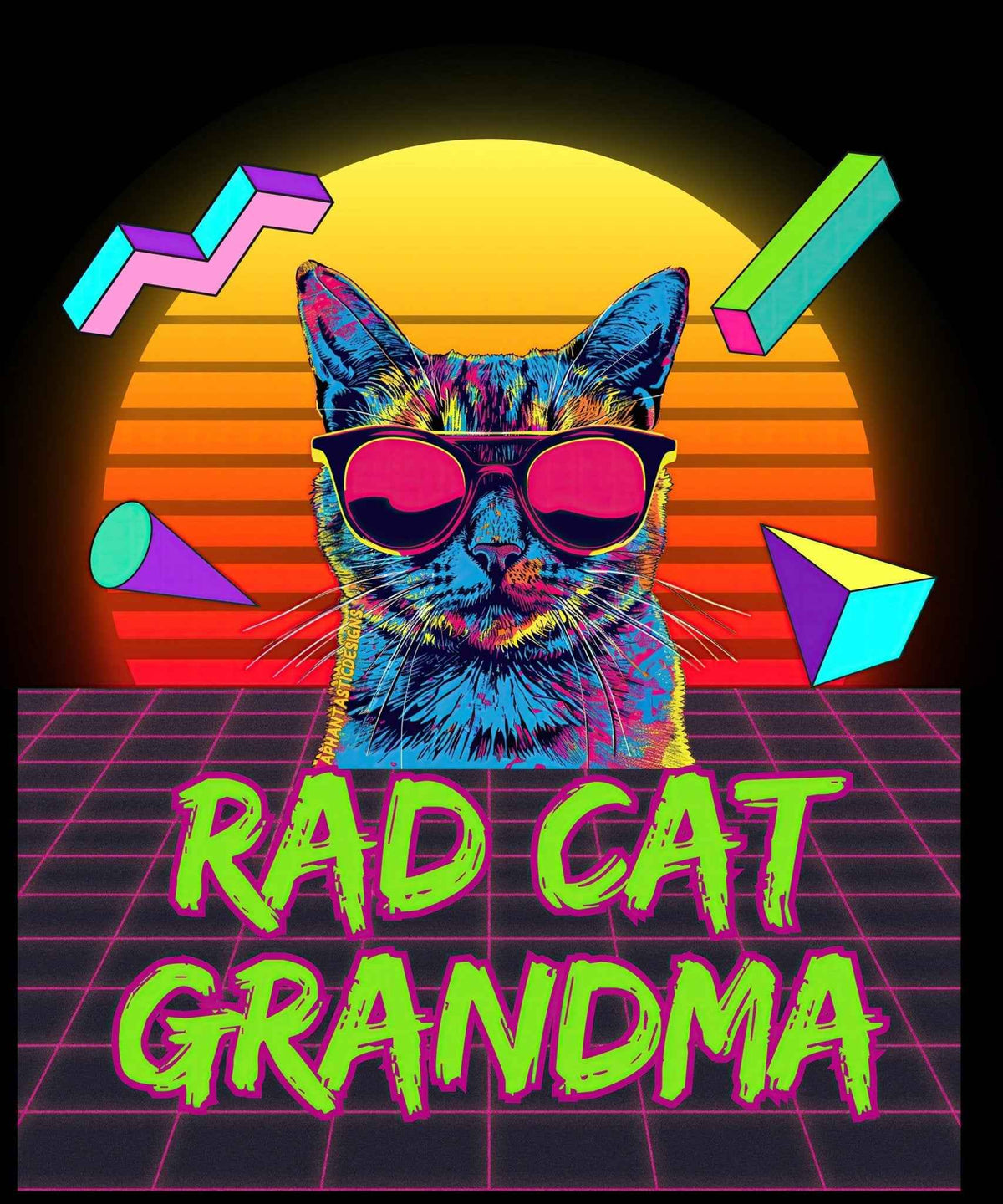 Rad Cat Grandma T-Shirt