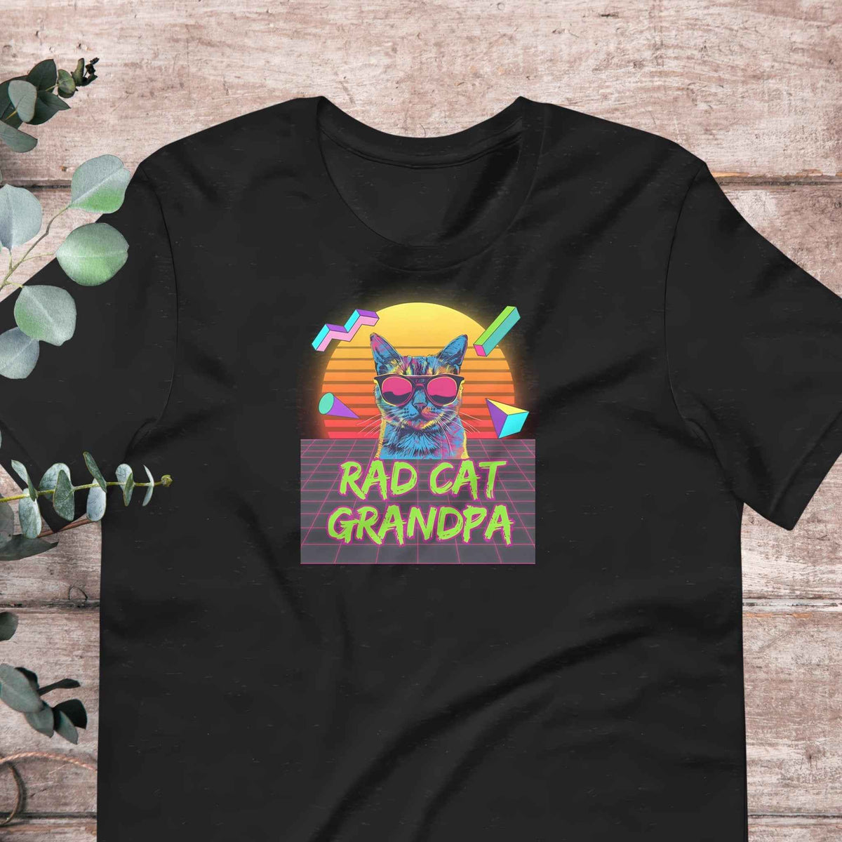 Rad Cat Grandpa T-Shirt