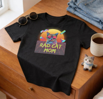 Rad Cat Mom T-Shirt - Aphantastic Designs
