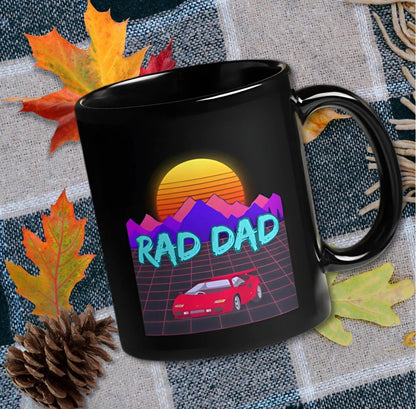 Rad Dad Coffee Mug | Ceramic, Left Hand Friendly, & Dishwasher Safe - Aphantastic Designs