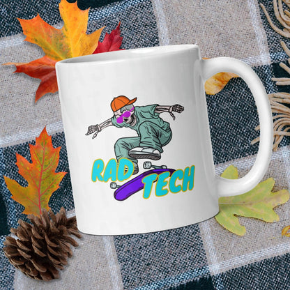 Rad Tech XRay Skeleton Mug | Ceramic, Left Hand Friendly, & Dishwasher Safe - Aphantastic Designs