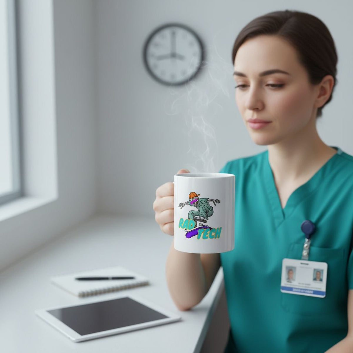 Rad Tech XRay Skeleton Mug | Ceramic, Left Hand Friendly, & Dishwasher Safe - Aphantastic Designs