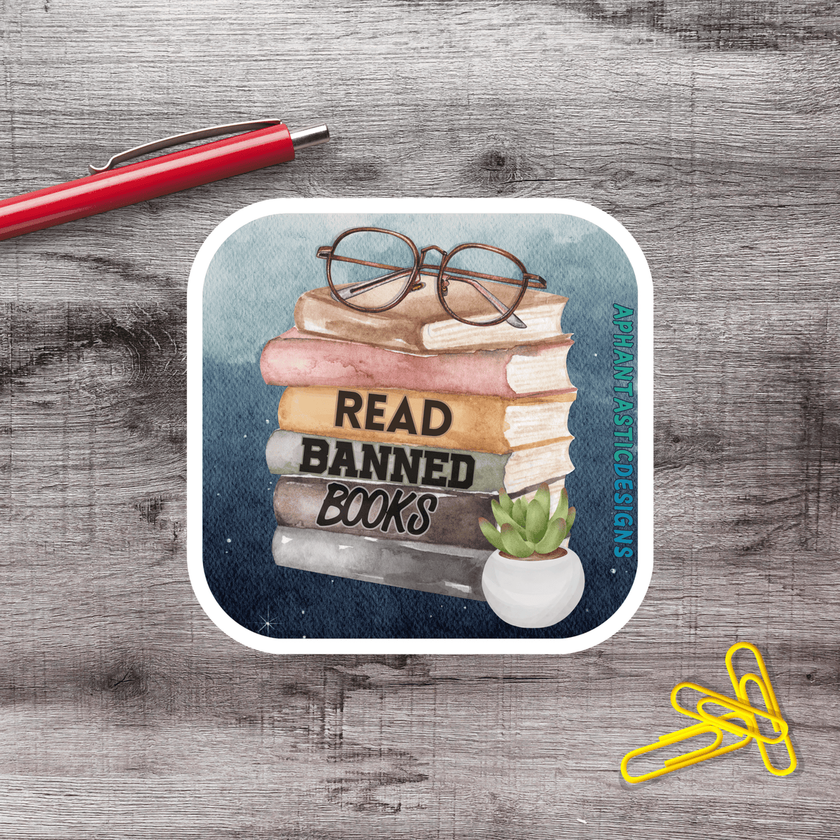 Read Banned Books Vinyl Sticker - Aphantastic Designs