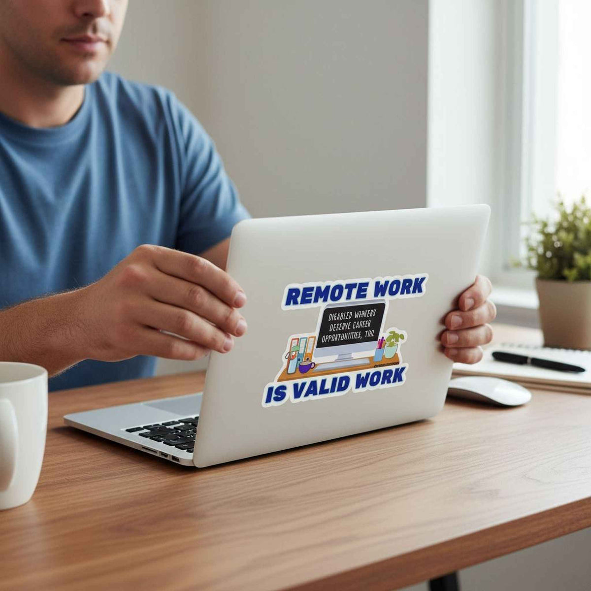 Remote Work Is Valid Work WFH Vinyl Sticker