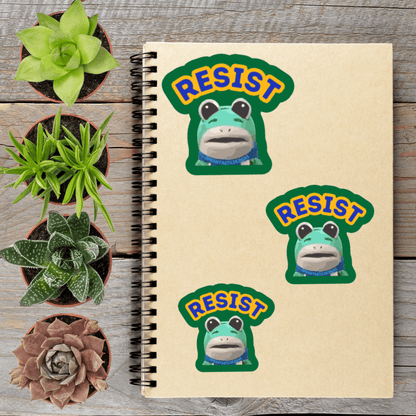 Resist Portland Frog Anti ICE Trump Political Protest Vinyl Sticker | LIMITED RUN - Aphantastic Designs