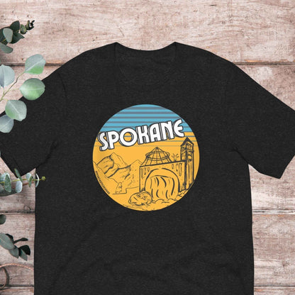 Retro Hand Drawn Spokane T-Shirt | Baby Toddler Adult Plus