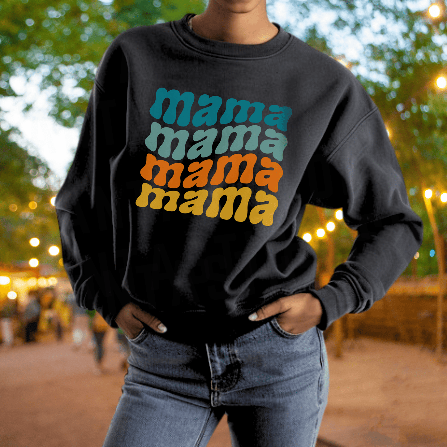 Retro Mama Sweatshirt | Adult S–3XL - Aphantastic Designs