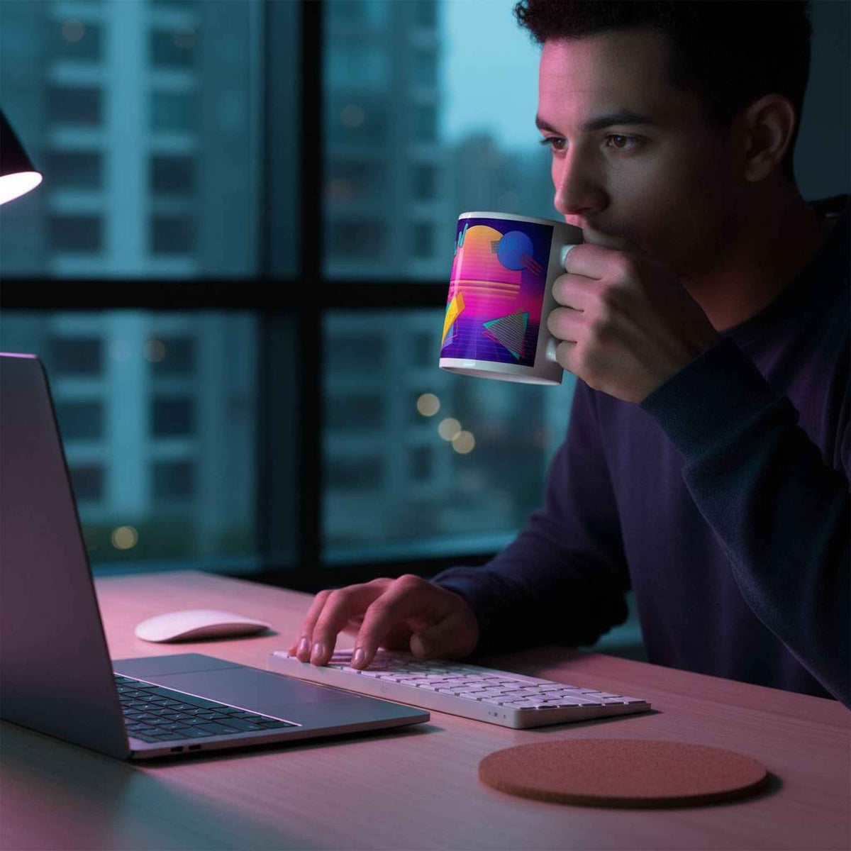 Retrowave Synthwave Coffee Mug