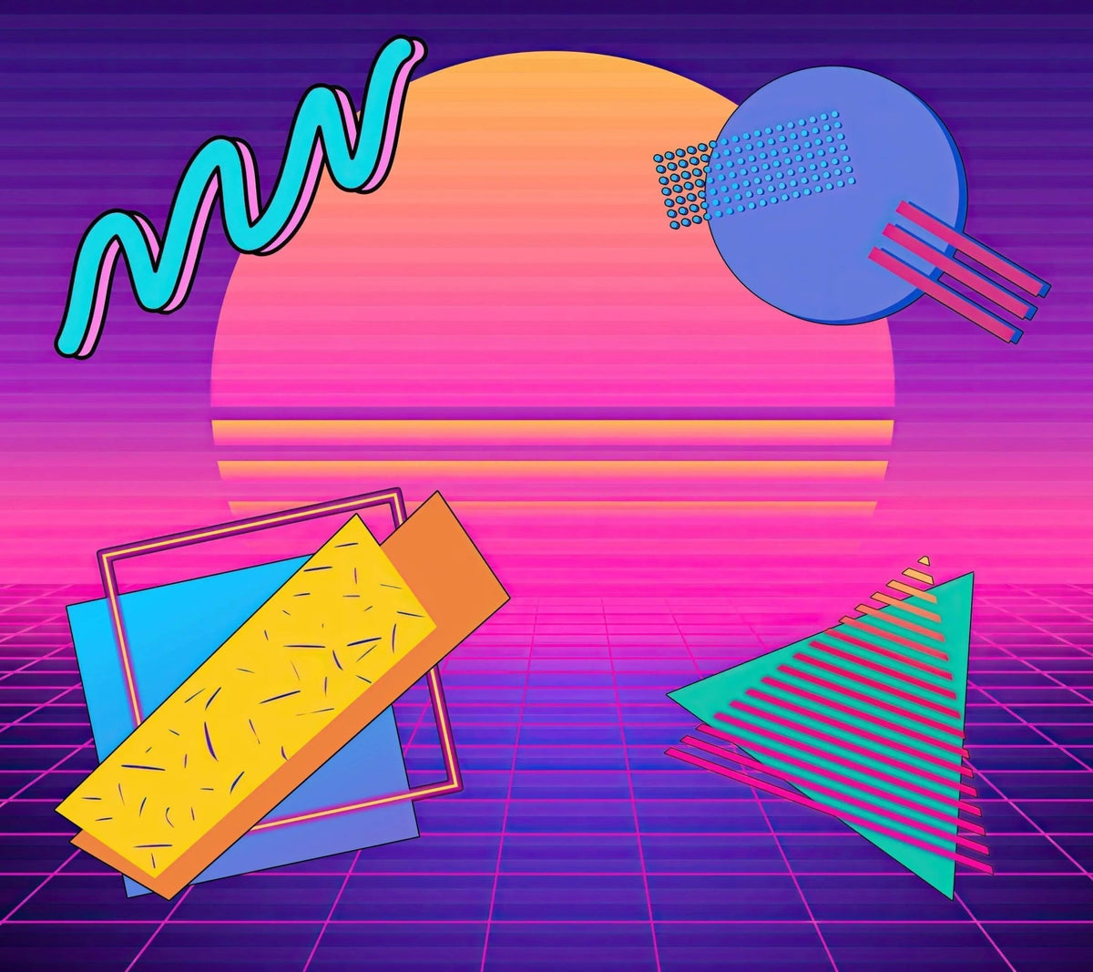 Retrowave Coffee Mug Vaporwave Synthwave | Ceramic, Left Hand Friendly, & Dishwasher Safe - Aphantastic Designs