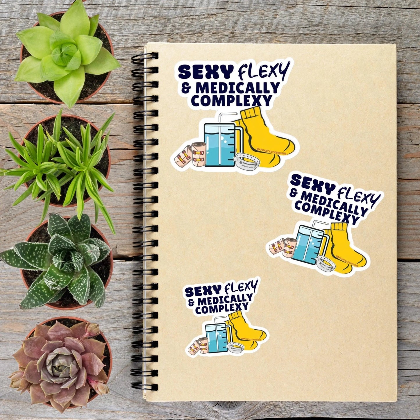 2-6 Inch Sexy Flexy And Medically Complexy Ehlers Danlos Chronic Illness Disability Vinyl Sticker (vertical) Aphantastic Designs