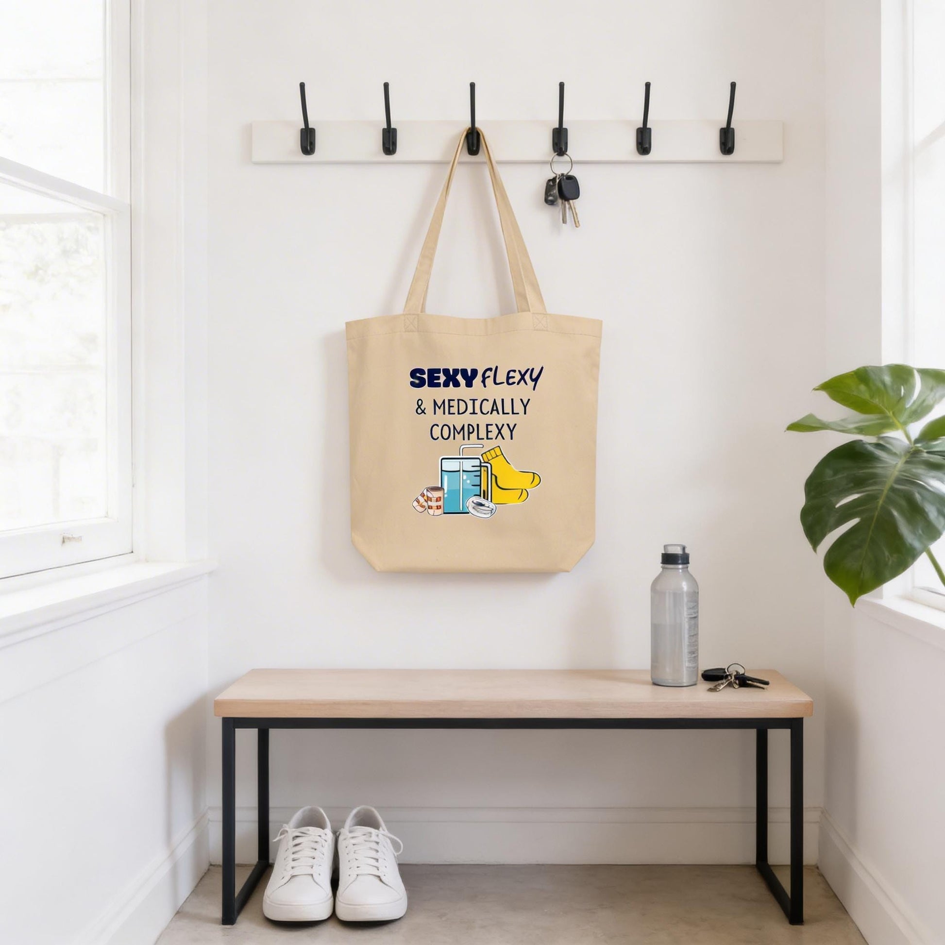 Sexy Flexy Ehlers Danlos HEDS EDS Organic Cotton Tote Bag - Aphantastic Designs