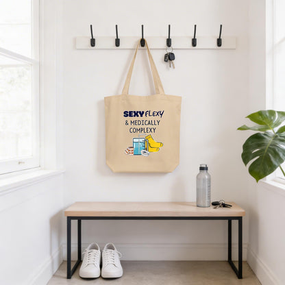 Sexy Flexy Ehlers Danlos HEDS EDS Organic Cotton Tote Bag - Aphantastic Designs