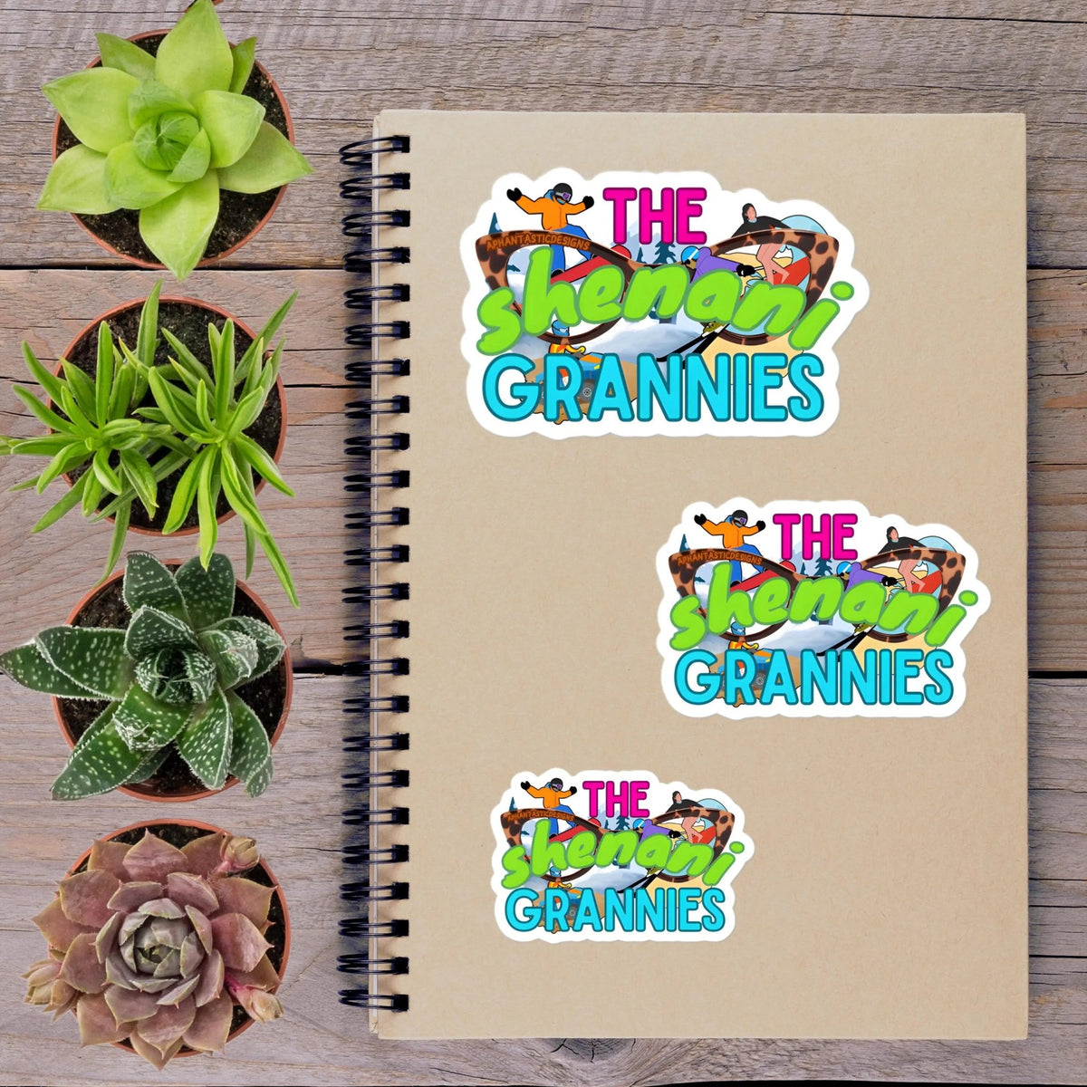 Shenani Grannies Grandma Grandmother Vinyl Sticker - Aphantastic Designs