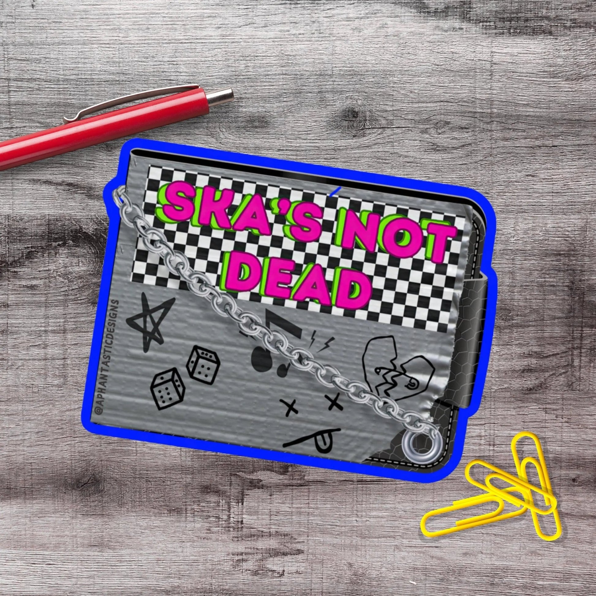Skas Not Dead Wallet Vinyl Sticker - Aphantastic Designs