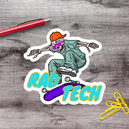 Skeleton X - Ray Rad Tech Vinyl Sticker - Aphantastic Designs
