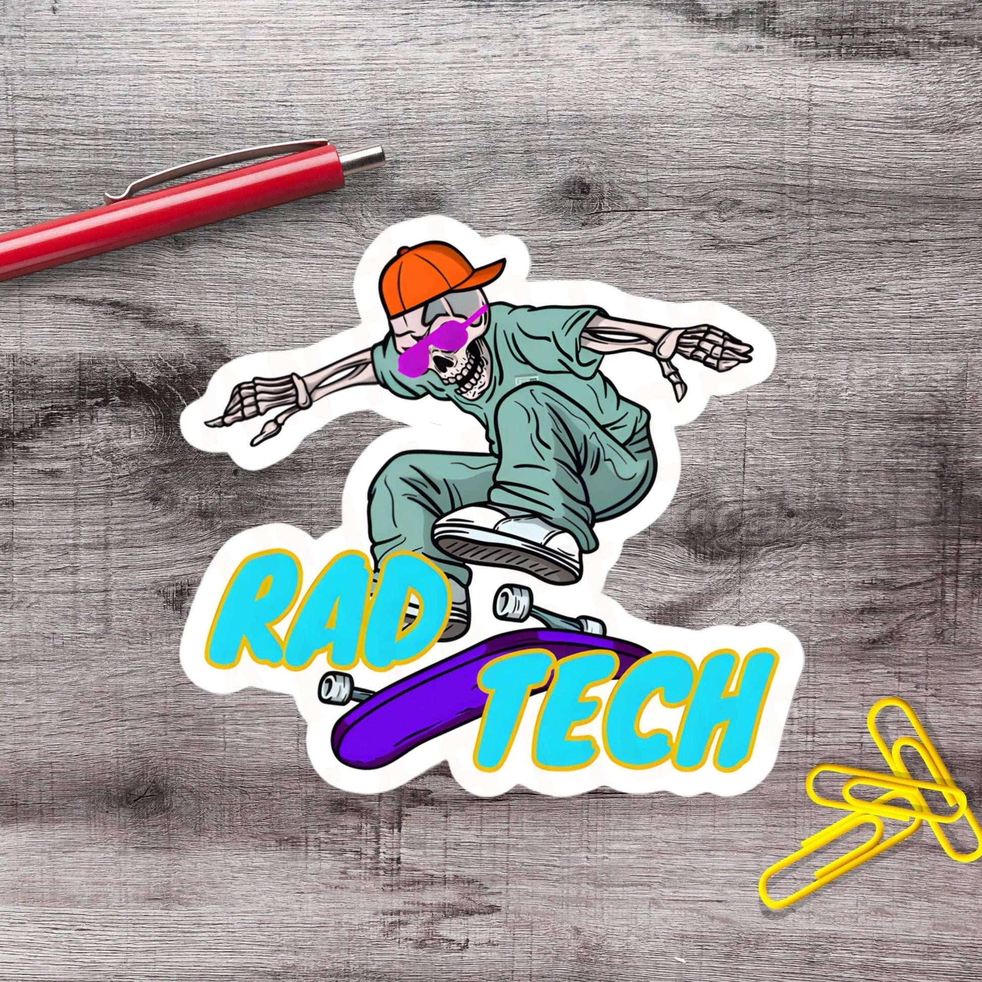 Skeleton X - Ray Rad Tech Vinyl Sticker - Aphantastic Designs