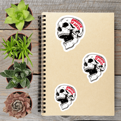 Smooth Is Sexy Skull Vinyl Sticker - Aphantastic Designs