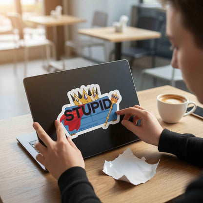 Sofa King Stupid Vinyl Sticker