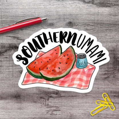 Southern Umami Watermelon Japanese Foodie Vinyl Sticker - Aphantastic Designs