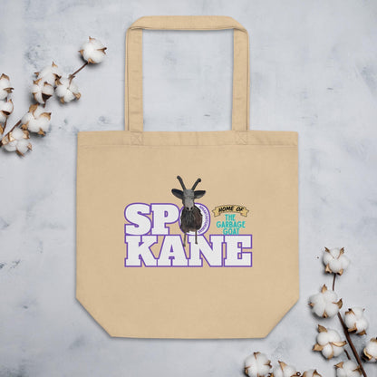 Spokane Home Of The Garbage Goat PNW Organic Cotton Tote Bag - Aphantastic Designs