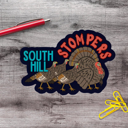 Spokane South Hill Turkey Stompers Vinyl Sticker - Aphantastic Designs