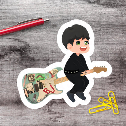 St. Billie Blue Guitar Punk Vinyl Sticker - Aphantastic Designs