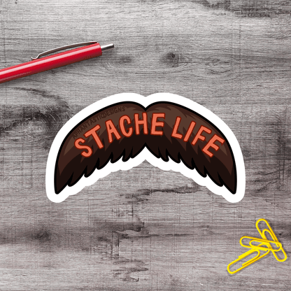 Stache Life Mustache Vinyl Sticker - Aphantastic Designs