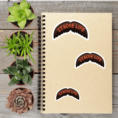 Stache Life Mustache Vinyl Sticker - Aphantastic Designs