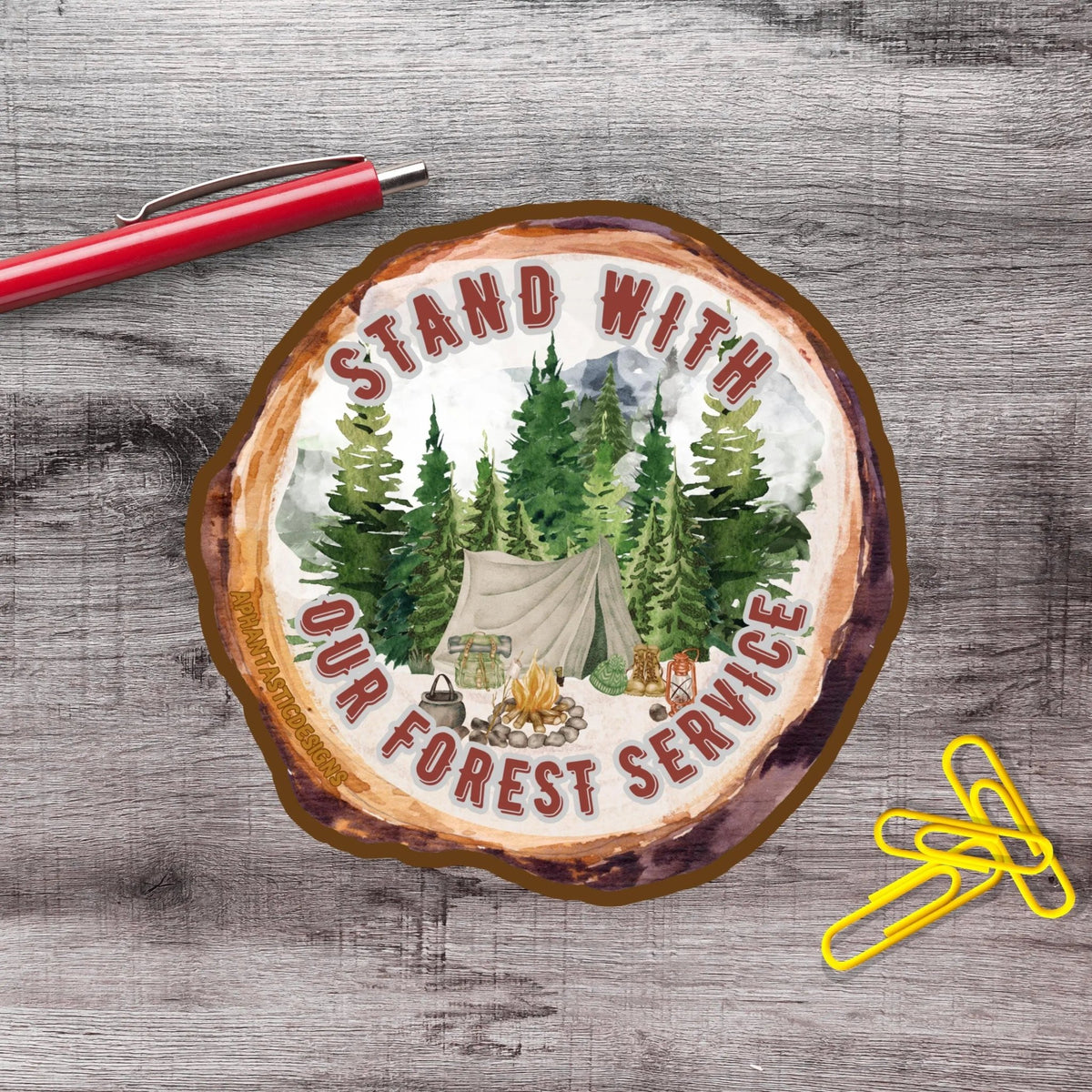 Stand With Our Forrest Service National Parks Anti Trump Political Protest Vinyl Sticker | LIMITED RUN - Aphantastic Designs