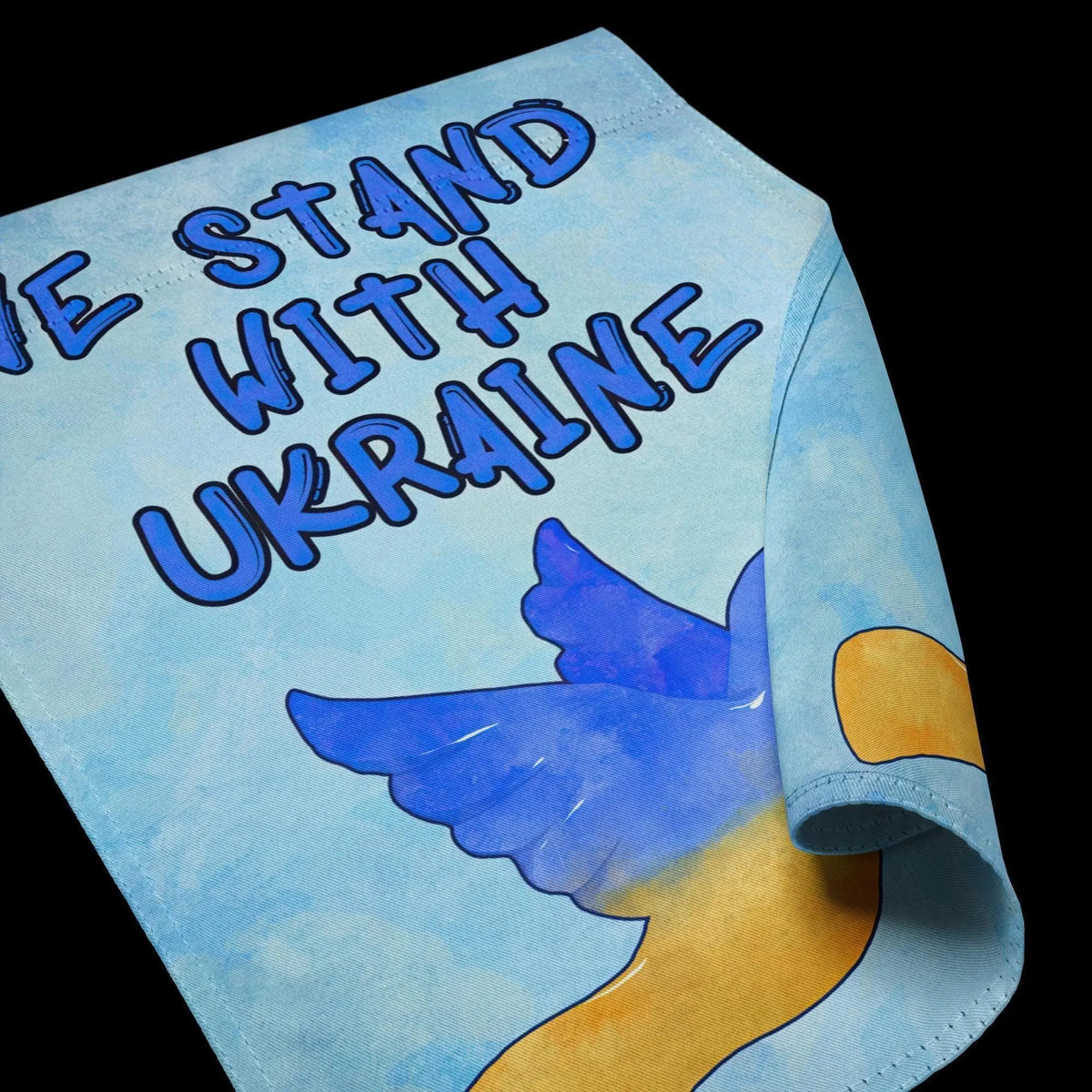 Stand With Ukraine Garden Flag Personalized Customizable Welcome Sign Housewarming Gift | 2 Sided Print - Aphantastic Designs